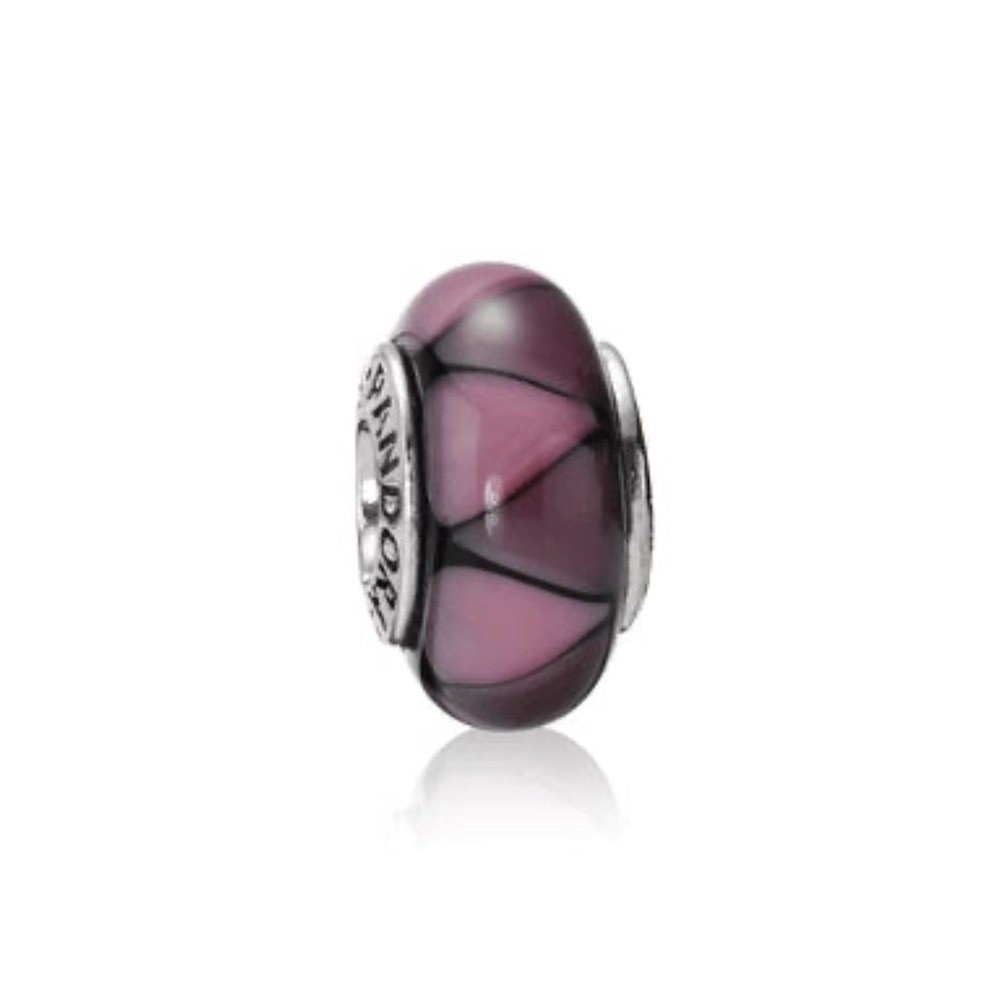 Pandora Purple Captivating Murano Glass Retired Charm, 925